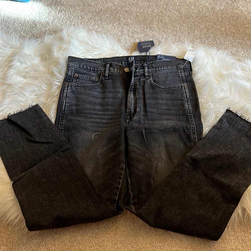 Gap high rise cigarette black wash